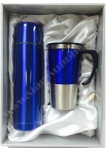ชุด Giftset กระติกน้ำสูญญากาศ ชุดสีน้ำเงิน  มีผ้าซาติน