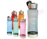 กระบอกน้ำพลาสติก หัว-ท้าย สแตนเลส ขนาด 550 ml