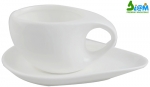 แก้วกาแฟเซรามิค Ceramic  ทรงกระบอก สีขาว รหัส SCM-05