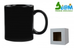 แก้วกาแฟเซรามิค Ceramic  ทรงกระบอก สีดำ รหัส SCM-05B