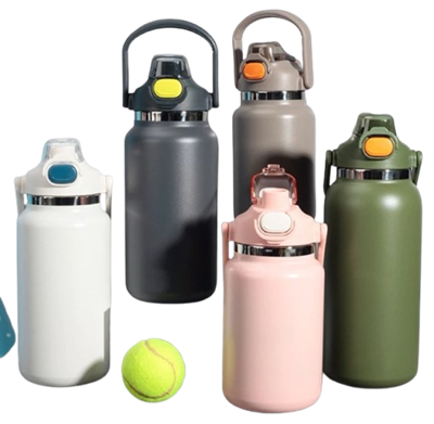 กระติกน้ำสแตนเลส ฝามีที่หิ้ว เก็บอุณหภูมิ ขนาด 1400 ml