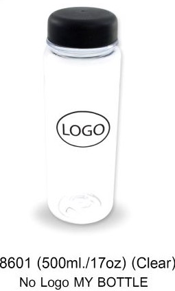 กระบอกน้ำพลาสติก ขวดน้ำพลาสติกพรีเมี่ยม รหัส #8601 ขนาด 500 ml