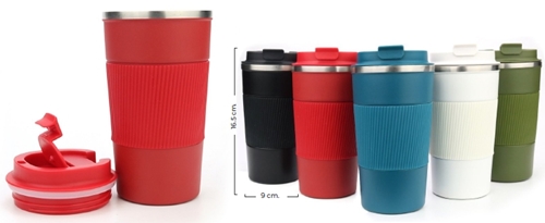แก้วน้ำสแตนเลส แก้วน้ำใส่ร้อน-เย็น ขนาด 510 ml รหัส T17