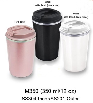 แก้วน้ำสแตนเลส ร้อน - เย็น แก้วมัค แก้วสแตนเลสพรีเมี่ยม รหัส M350